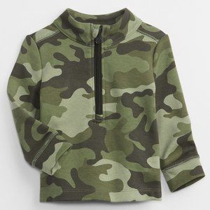 GapFit babyGap Camo Half-Zip Sweatshirt/NWT/3-6M